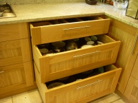 Bespoke Oak Kitchen Draws with bespoke internal