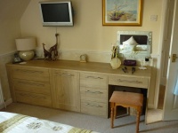 Built in bedroom furniture and vanity desk