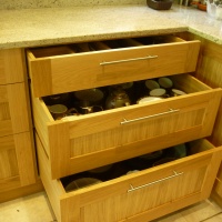 Bespoke Oak Kitchen Draws with bespoke internal