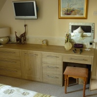 Built in bedroom furniture and vanity desk