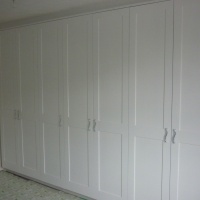 Handmade painted bedroom wardrobes Spray finished