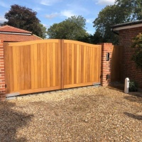 Iroko Driveway Entrance gates Basingstoke