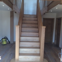 Oak Feature Staoircase with Double Bull Nose and returns