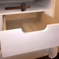 Painted Cabinet with Oak Inners