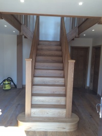 Oak Feature Staoircase with Double Bull Nose and returns